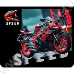 Папка д/тетрадей А5 пластик молния сверху, печать на картоне Moto NEW | Фото 1