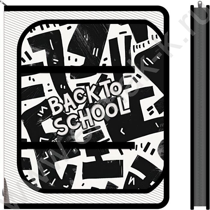 Папка д/труда А4 пластик молния вокруг Back to school | Фото 1