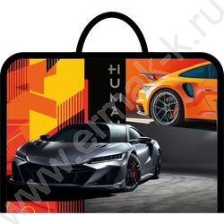 Папка д/труда А4 пластик, молния вокруг, ручки-тесьма Sport car NEW | Фото 1