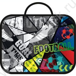 Папка школьника А4 ткань, широкая, с ручками+твердое дно "Goal time" NEW | Фото 1