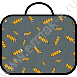 Папка школьника А4 ткань, широкая, с ручками+твердое дно "Карандаши" NEW | Фото 1