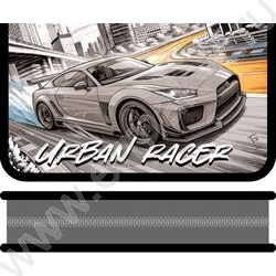 Пенал б/наполн. 1молния 190*115мм Гонка в мегаполисе /большой с откидной планкой NEW | Фото 1