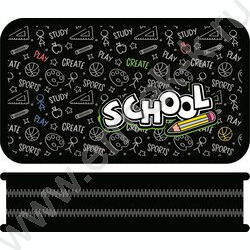Пенал б/наполн. 2молнии 205*105мм большой МАХ School /тканевый торец NEW | Фото 1