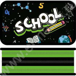 Пенал б/наполн. 3молнии 190*105мм Школьный мир /большой, тканевый торец NEW | Фото 1