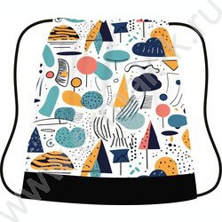 Сумка д/обуви 420*340 цветная с рисунком, ткань "Фигурный принт" NEW | Фото 1