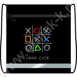 Сумка д/обуви 420*340 с карманом, светоотражающая полоса, на молнии "Game over" NEW | Фото 1