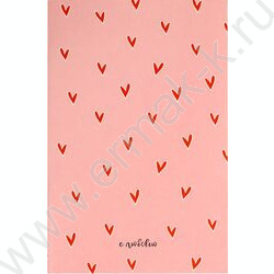 Блокнот  32л 120*185 "Сердечки на розовом" /мат.лам./клетка NEW | Фото 1