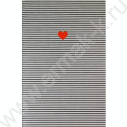 Блокнот  32л 120*185 "Сердечко на полосках" /мат.лам./клетка NEW | Фото 1