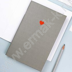 Блокнот  32л 120*185 "Сердечко на полосках" /мат.лам./клетка NEW | Фото 7