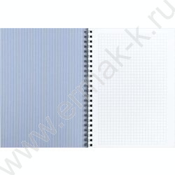 Блокнот  48л А5 спираль "Синие хризантемы" клетка/мат.лам. NEW | Фото 2