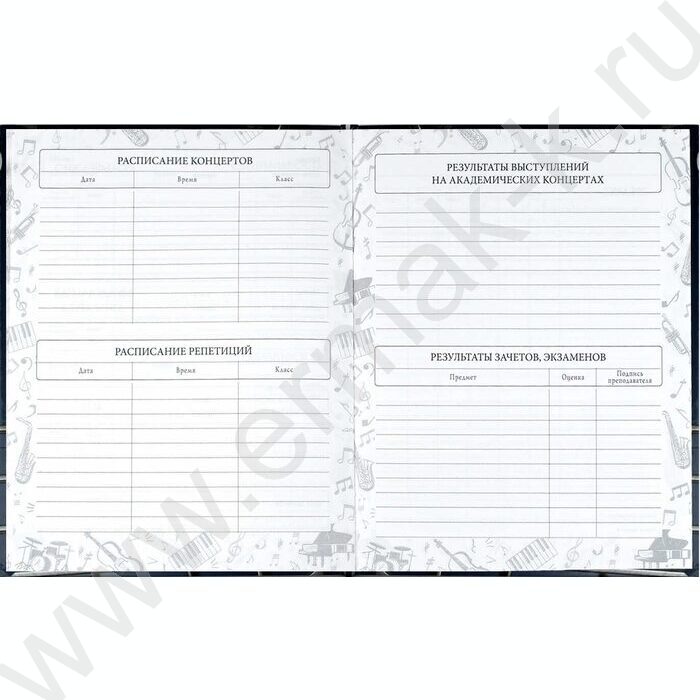 Дневник учащегося муз. школы /тв.обл. "Объёмные ноты"/фольга,глянец/ | Фото 5