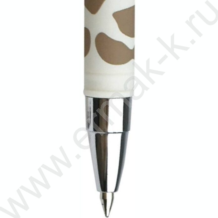 Ручка шар 0,5мм синяя Леопард бежевый /софт-тач/ | Фото 3
