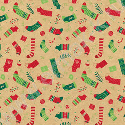 Бумага упаковочная  70*100см Christmas Kraft 1л в рулоне / 10 дизайнов/ассорти | Фото 6