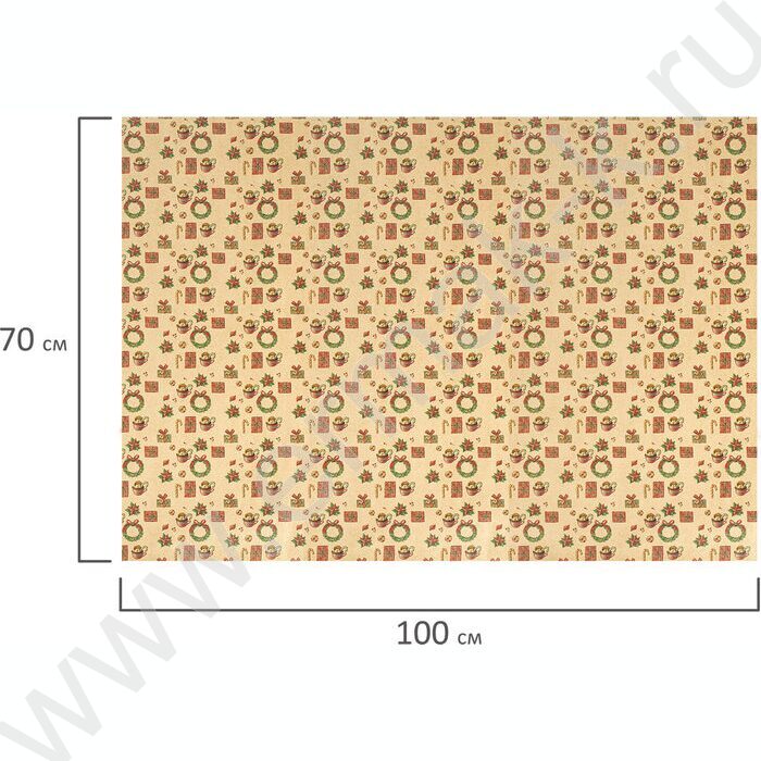 Бумага упаковочная  70*100см Christmas Kraft 1л в рулоне / 10 дизайнов/ассорти | Фото 8