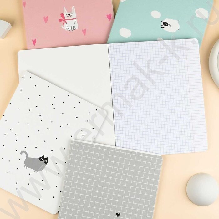 Тетрадь  48л клетка "Милые зверушки" /мат.лам/ ассорти | Фото 7