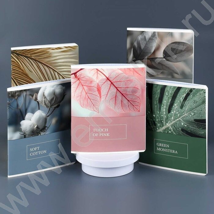 Тетрадь  48л клетка "Красота природы" /ламинация "софт-тач" вельвет/ ассорти | Фото 8