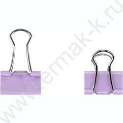 Зажим набор - 10шт "Милый мопс" сиреневый/ ПВХ-пакет с многоразовой струнной застёжкой (зип-л NEW | Фото 2