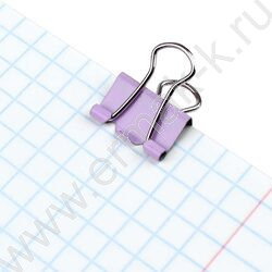 Зажим набор - 10шт "Милый мопс" сиреневый/ ПВХ-пакет с многоразовой струнной застёжкой (зип-л NEW | Фото 3