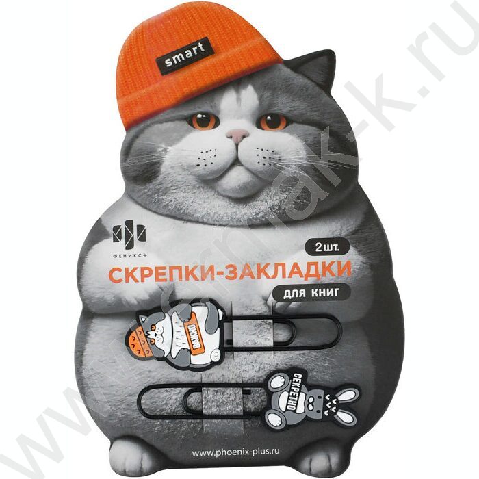 Закладка-скрепка "Звери в шапочках"  /набор 2шт  /ассорти | Фото 1