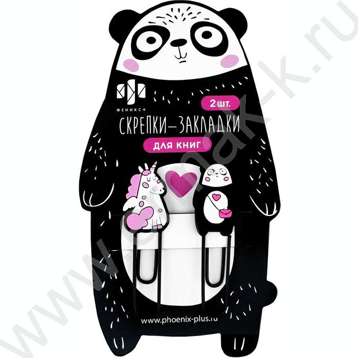 Закладка-скрепка "Панда и единорог"  /набор 2шт  /ассорти | Фото 1