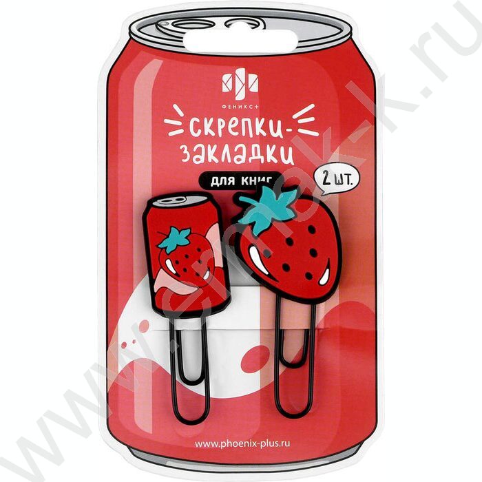 Закладка-скрепка "Клубника"  /набор 2шт  /ассорти | Фото 1