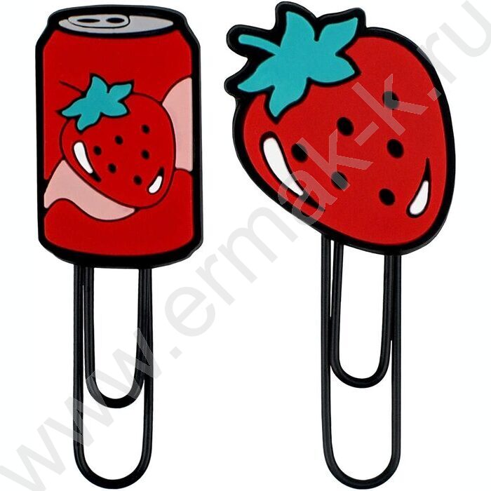 Закладка-скрепка "Клубника"  /набор 2шт  /ассорти | Фото 2