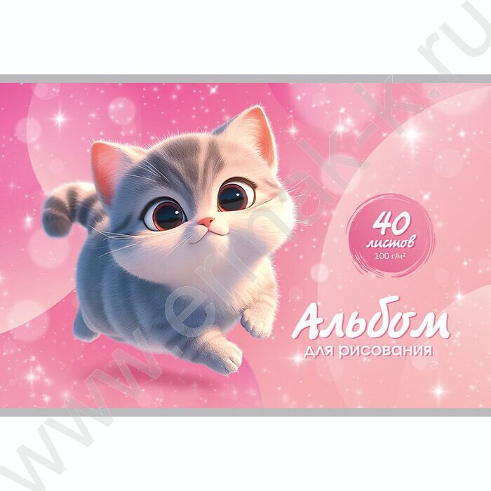 Альбом д/рисования 40л "Котики-3" ассорти | Фото 2