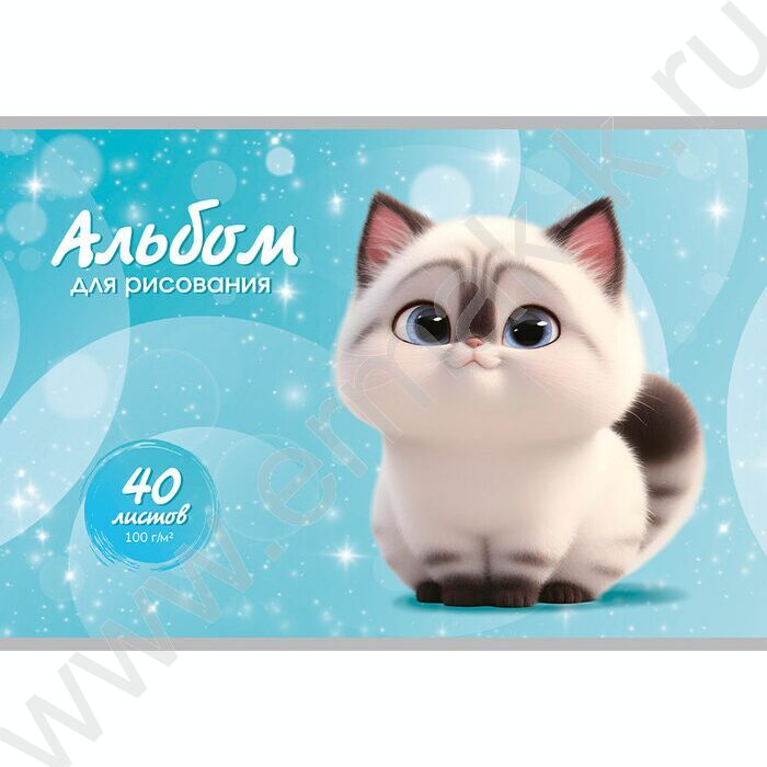 Альбом д/рисования 40л "Котики-3" ассорти | Фото 3