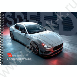 Альбом д/рисования-спираль 48л "Чёрно-белый автодуэт" /твин-лак/ ассорти NEW | Фото 3