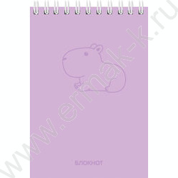 Блокнот  40л А6 спираль "Нежная капибара" ассорти NEW | Фото 3