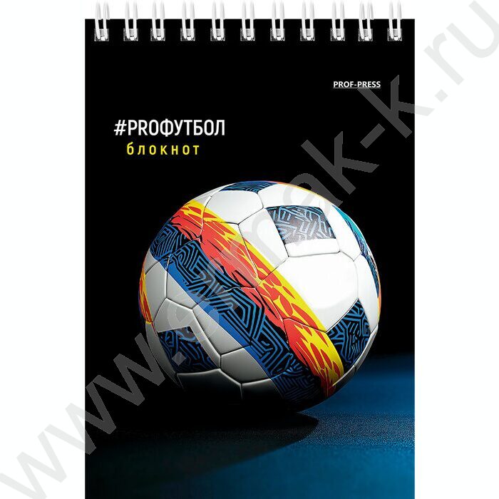 Блокнот  40л А6 спираль "Разные футбольные мячи-5" ассорти | Фото 2