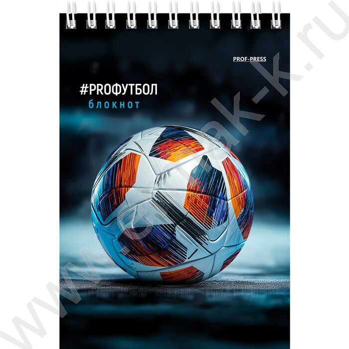 Блокнот  40л А6 спираль "Разные футбольные мячи-5" ассорти | Фото 5