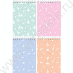 Блокнот  40л А6 спираль "Цветочный паттерн-17" ассорти NEW | Фото 1