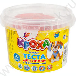 Тесто д/лепки   6цв 330г с формочками NEW | Фото 1