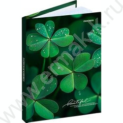 Зап. книжка  48л А6 тв.обл. "Счастливый клевер" /глянец/лен/ NEW | Фото 1