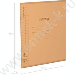 Тетрадь  24л клетка с пластиковой обложкой "Классика CoverPrо Neon" /оранжевый NEW | Фото 3