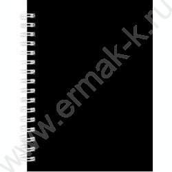 Зап. книжка  80л А6 тв.обл.,спираль "Дизайн в чёрном цвете-3" /глянец/ NEW | Фото 1