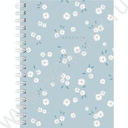 Зап. книжка  80л А6 тв.обл.,спираль "Цветочные мотивы-1" /глянец/ NEW | Фото 1