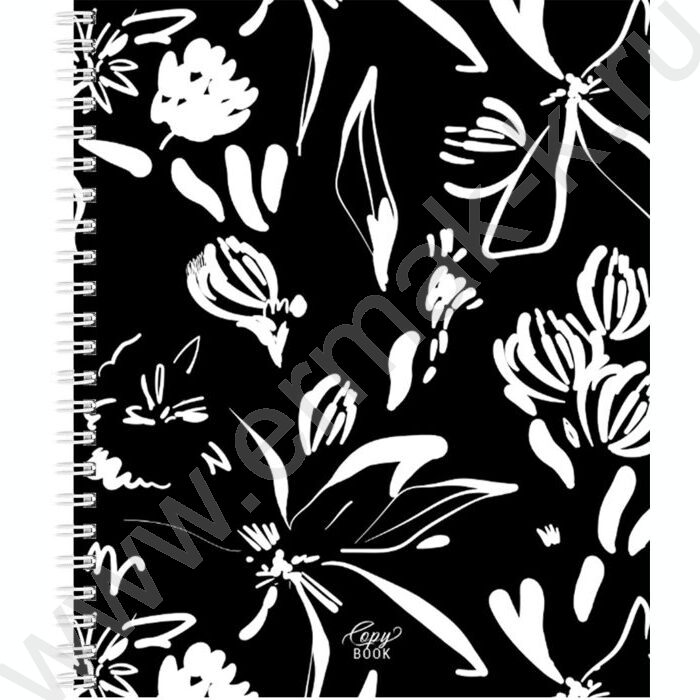 Тетрадь  48л клетка/спираль "В чёрно-белом стиле" /мат.лам/ ассорти | Фото 3