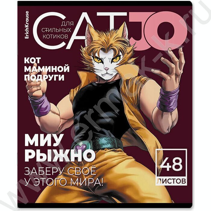 Тетрадь  48л клетка "CatJo" /глянц.лам. /ассорти | Фото 6