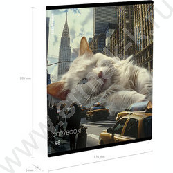 Тетрадь  48л клетка "Big City Cats" /глянц.лам. /ассорти NEW | Фото 4
