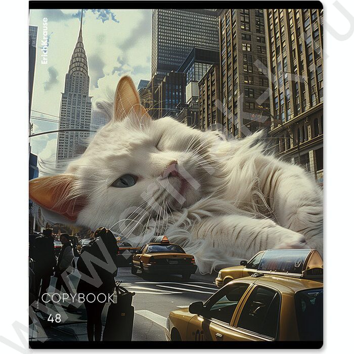 Тетрадь  48л клетка "Big City Cats" /глянц.лам. /ассорти | Фото 5