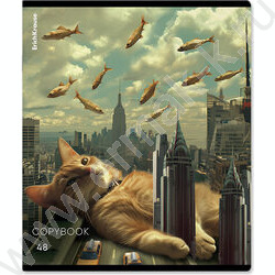 Тетрадь  48л клетка "Big City Cats" /глянц.лам. /ассорти NEW | Фото 6