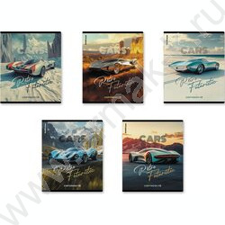 Тетрадь  48л клетка "Retro Cars" /мат.лам. /ассорти NEW | Фото 1