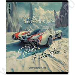 Тетрадь  48л клетка "Retro Cars" /мат.лам. /ассорти NEW | Фото 6