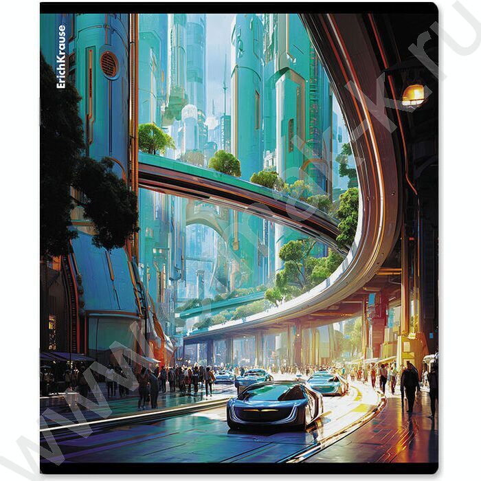 Тетрадь  48л клетка "Futuristic" /твин-лак /ассорти | Фото 6