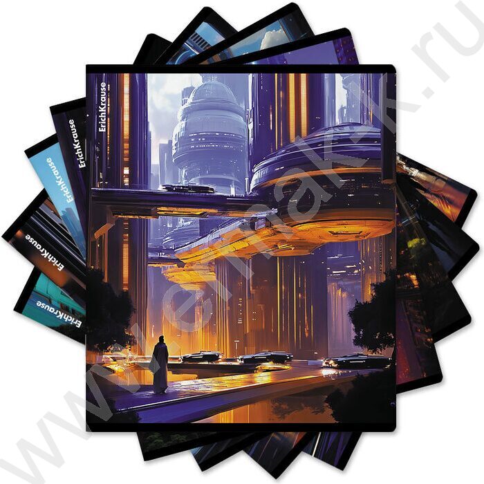 Тетрадь  48л клетка "Futuristic" /твин-лак /ассорти | Фото 9