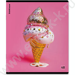 Тетрадь  48л клетка "Glow Food" /мат.лам. + выбор. УФ-лак /ассорти NEW | Фото 2