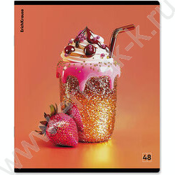 Тетрадь  48л клетка "Glow Food" /мат.лам. + выбор. УФ-лак /ассорти NEW | Фото 3