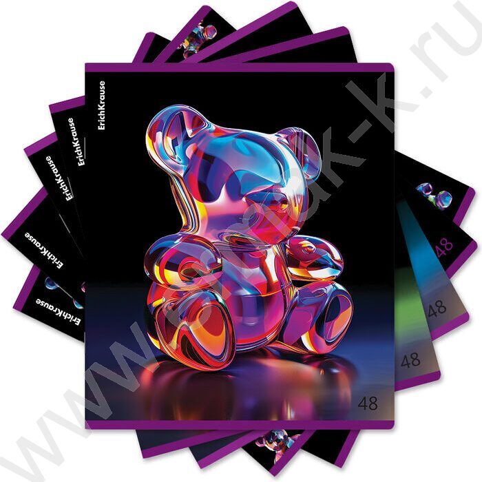 Тетрадь  48л клетка "Jelly Bear" /метал.лам. /ассорти | Фото 9
